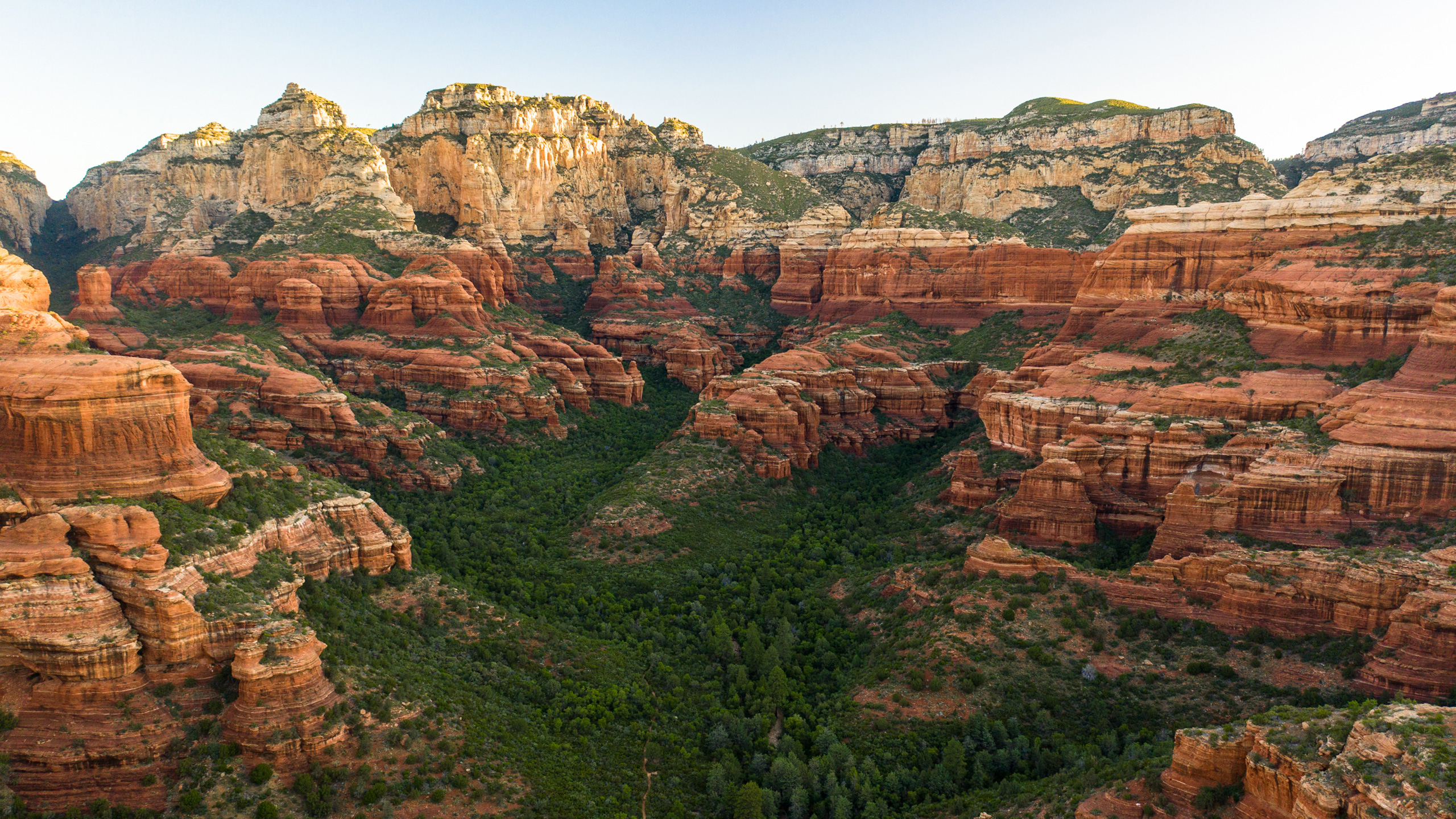 aerial view of sedona