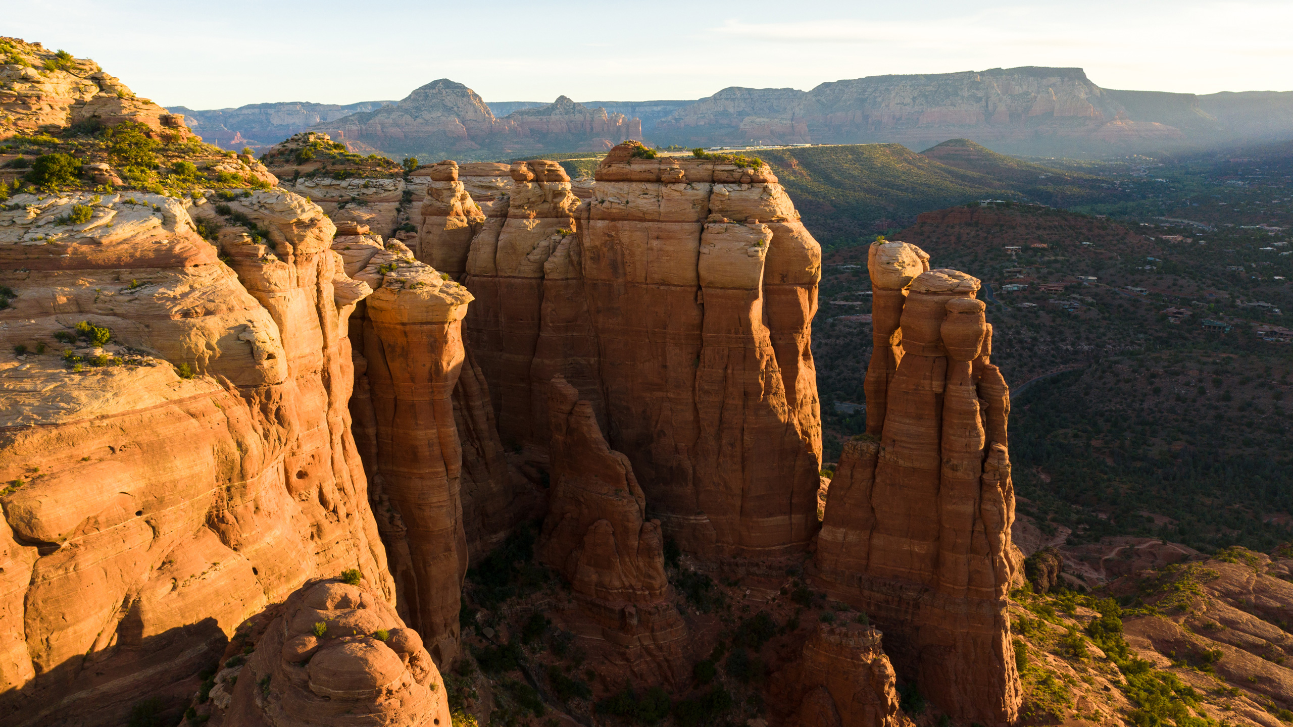 aerial view of sedona