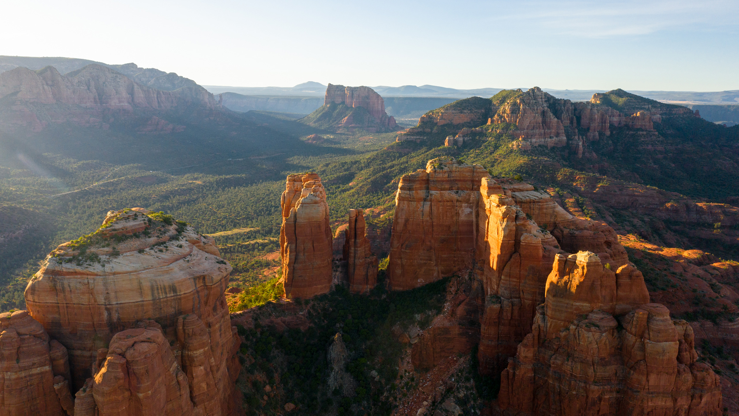 aerial view of sedona
