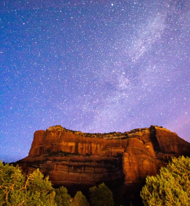 Stars over Red Rocks in Sedona