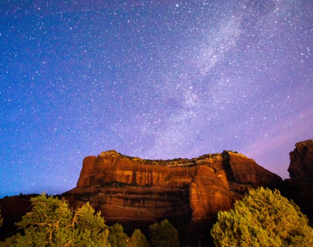 Stars over Red Rocks in Sedona