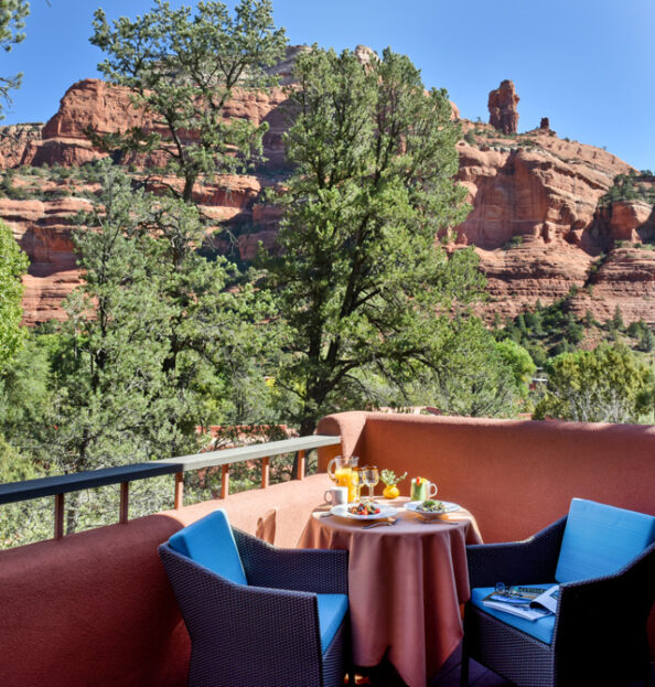 dining on casita patio